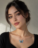 گردنبند طرح پروانه ابرو بادی